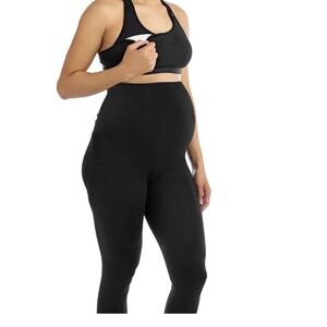 New Time&Tru Womens Nursing Sports Bra Black XL Maternity Leggings Fast Shipping